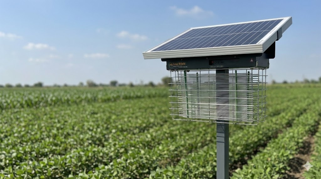 CropShield | Solar-Powered Crop Protection & Pest Control Device